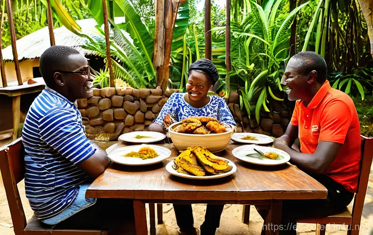 코트디부아르 아비장 여행 가이드 - **Vibrant Ivorian Market Scene:**
    "A bustling and colorful scene inside a lively Ivorian market,...